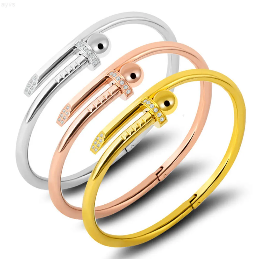 Tongling Nail Bracelets Women Bejdia Projektantka Słynne marki moda 2021 Bracelet łańcucha stali nierdzewnej