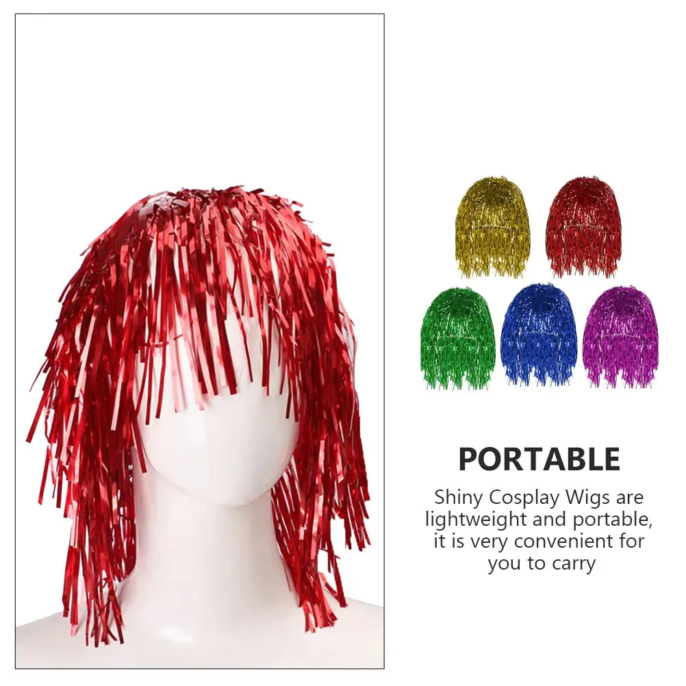 5 grampos de cabelo encantadores decorados com folha de metal perucas de festa engraçadas maquiagem role-playing roupas elegantes e brilhantes grampos de cabelo de festa 240124