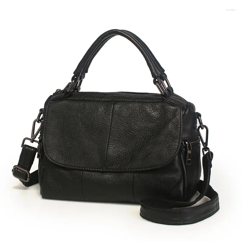 Evening Bags Nesitu Casual Red Grey Brown Black Top Grain Soft Genuine Leather Women Handbag Lady Shoulder Messenger Bag Female Tote M8916