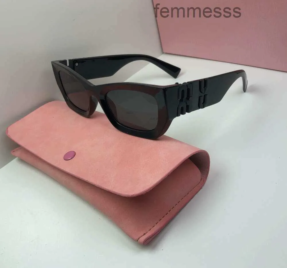 Солнцезащитные очки Mu Дизайнерские женские очки в овальной оправе УФ-горячие продажи недвижимости с квадратными металлическими ножками Miu Letter Design Smu09ws Smu11ws0269OVUJ OVUJ