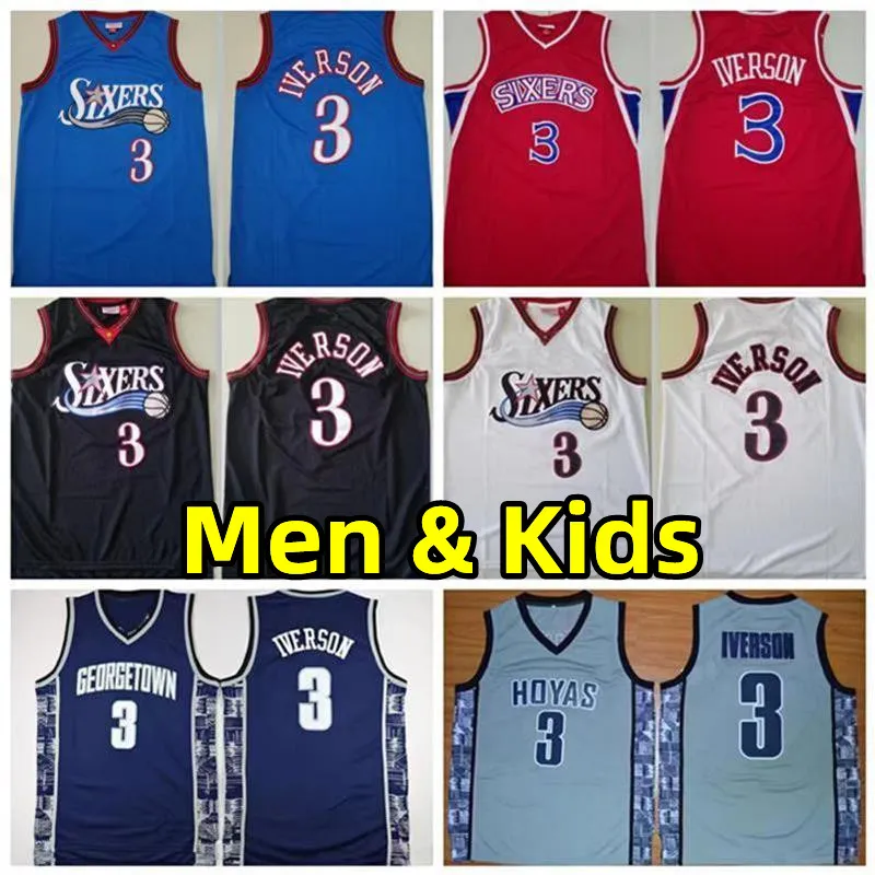 Allen iverson georgetown throwback jersey sales