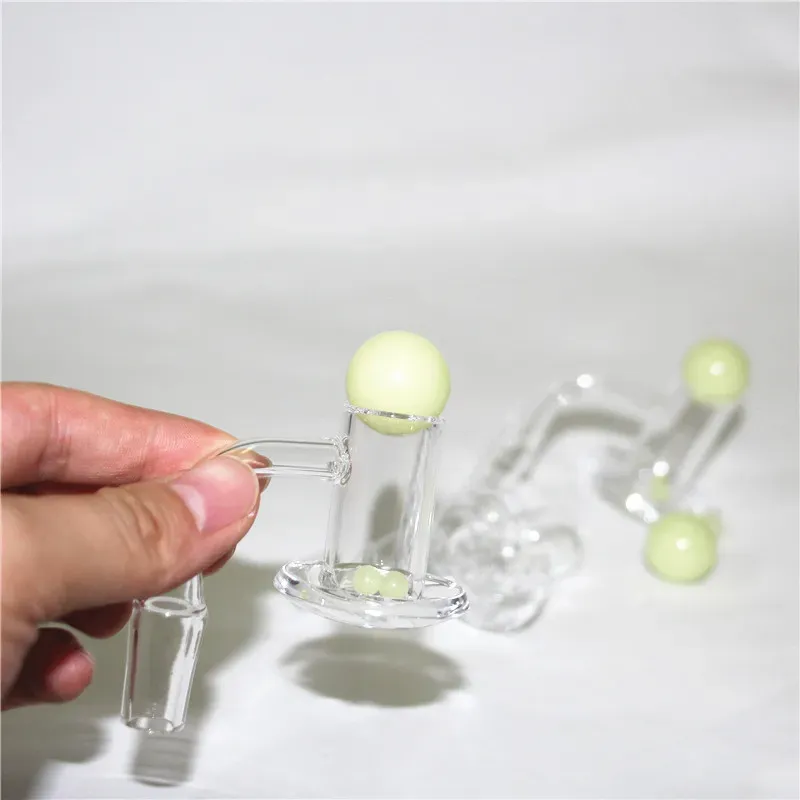 Blender Spin Quartz Banger Smoking Accessories 14mm Male Joint Glass Bong Beveled Edge Terp Slupper Oil Dab Rigs Spinner Cap Marble Buby Pearls glass ash catcher