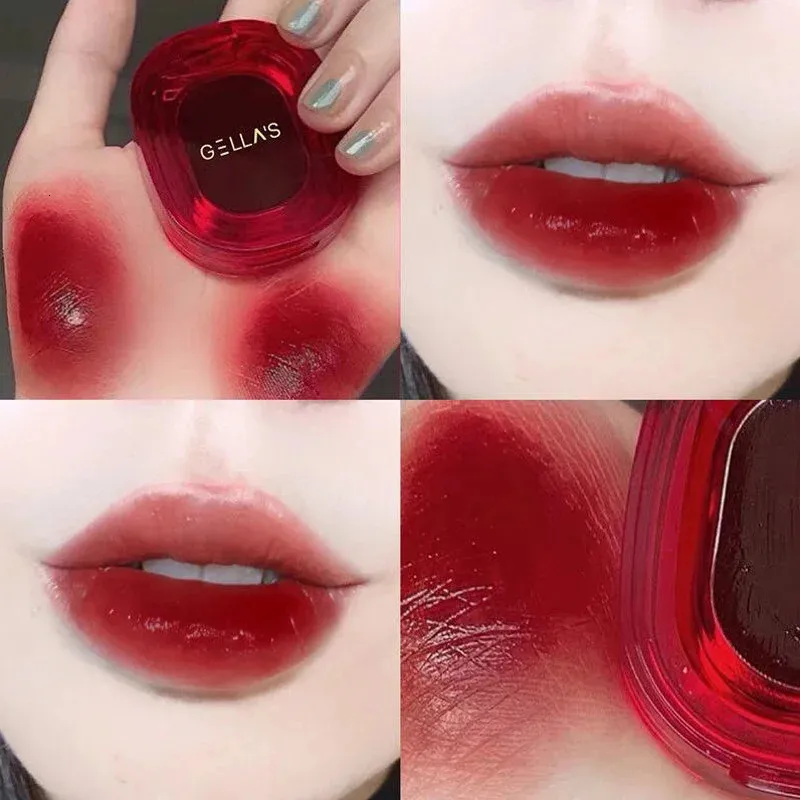 6 Farben sexy rote Lippenstifte wasserdicht feuchtigkeitsspendende Lippenglasur Tönung langlebig Antihaft-Cup Lippenstift Make-up koreanische Kosmetik 240119