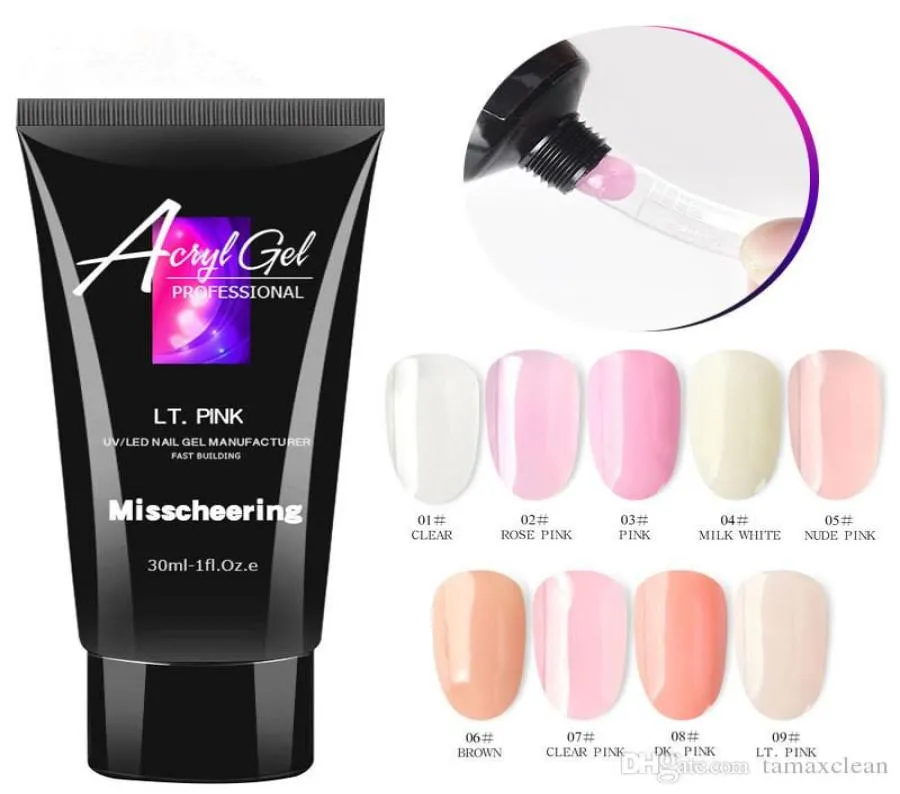 Na050 30 ml 9 färg UV gel nagellack kristall förläng nagelgel förlängningsbyggare led polegel nagelkonst gel lack gelé akryl bui9125472