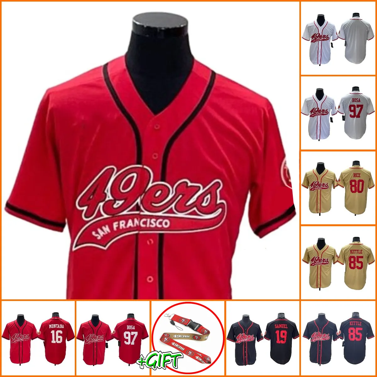 Jerseys de futebol personalizados por atacado Sanfrancisco4990men Nick Bosa George Kittle Deebo Samuel Black Red White Baseball Intocável Elite Homens Mulheres Jersey da Juventude