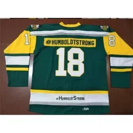 RAre Custom Men real Full embroidery #18 Humboldt Broncos #Humboldtstrong Vintage Hockey Jersey add any name number