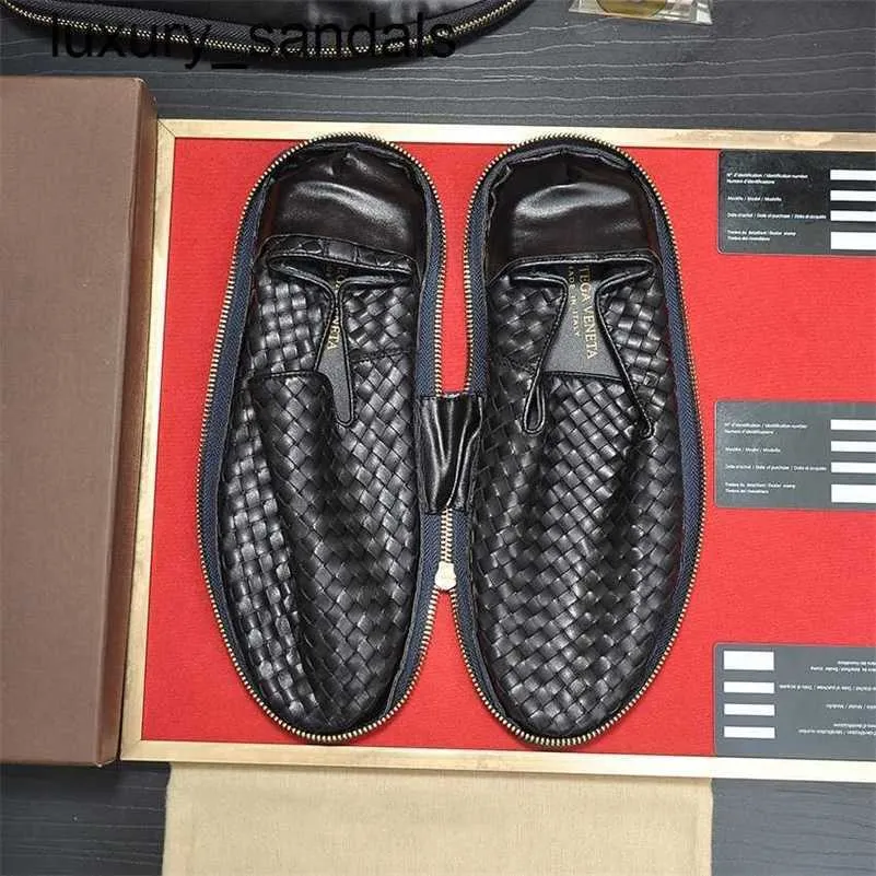 BottegVenets Chaussures décontractées en cuir de vachette tricotées à la main 7a cuir décontracté confortable polyvalentwqqOI5Z