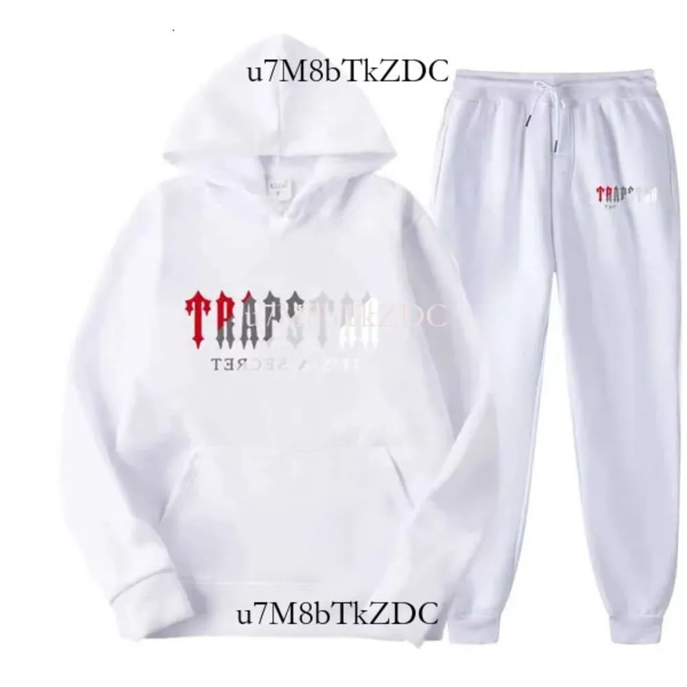 23 Tracksuit Men's Nake Tech Trapstar Track Suits Hoodie Europe American Basketball Football Rugby Tvådel med kvinnors långa ärm Hoodie Jacketbyxor 402