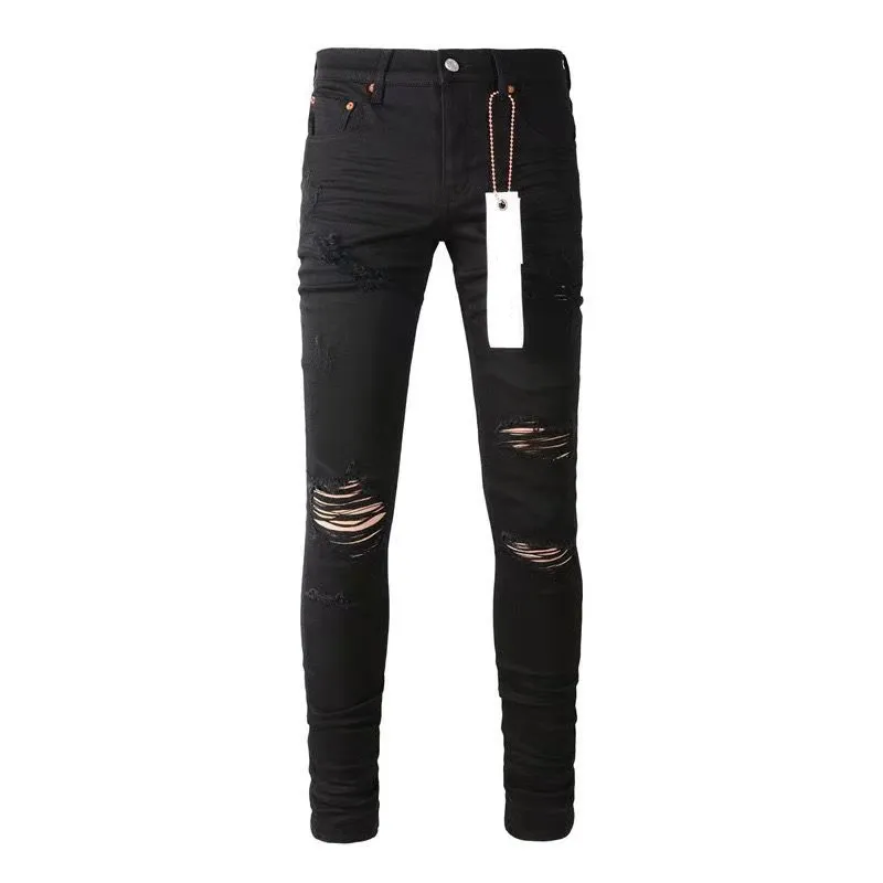 Designer Cattle Neue Herren-Designer-Jeans, schwarze Qualität, gutes lineares Design, Retro-Street-Casual-Sporthose, 28–40