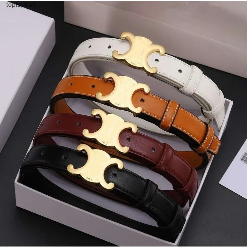 Fashion Smooth Buckle Belt Retro Design Thin midjebälten för män Kvinnsbredd 2,5 cm äkta kohud 8 Färg Valfritt högkvalitativt bälteslåda 10A