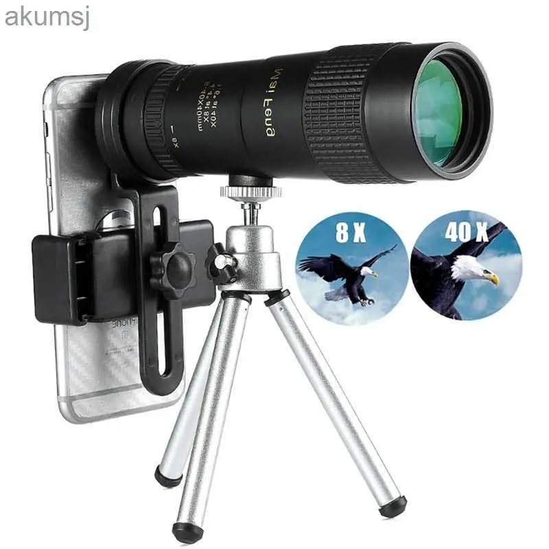 Telescopes Professional Zoom Monocular 8-40X40 Powerful Telescope Portable for Adult High Zoom Binocular Monocular Binoculares Astronomicos YQ240124