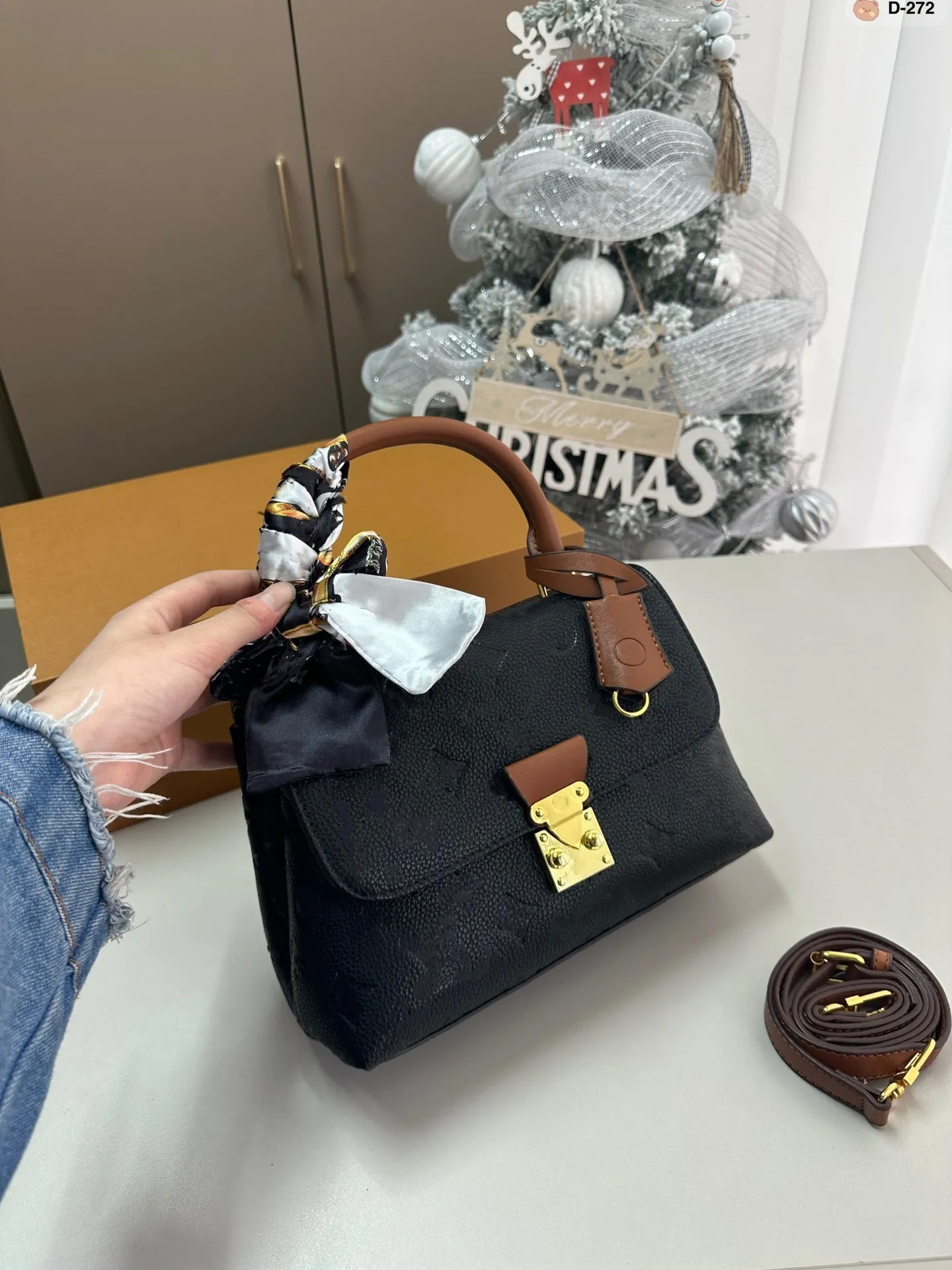 Borsa firmata Madeleine BB borsa a tracolla borsa a tracolla borsa classica borsa con manico sciarpa di lusso nera borsa a tracolla stampata marrone