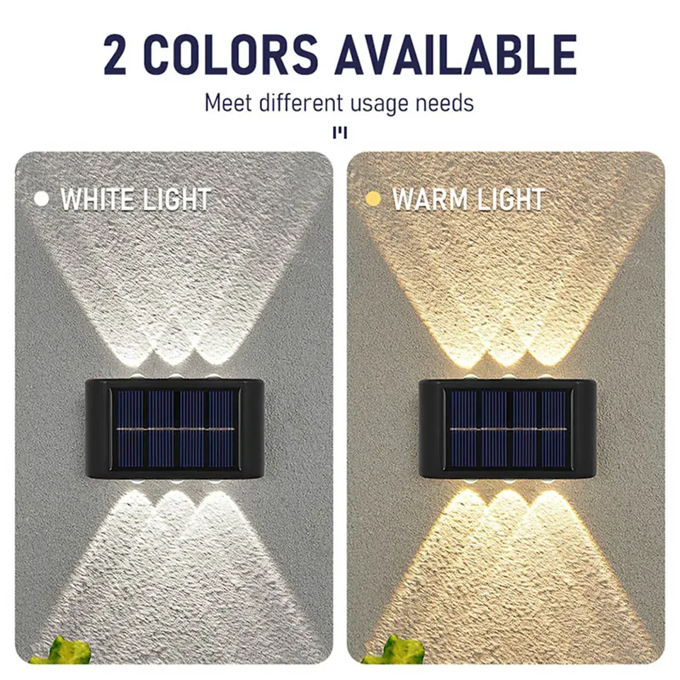 Solar Light Waterproof Led Lights Outdoor Sunlight Lamps for Garden Street Landscape Balcony Decor Wall Lamp