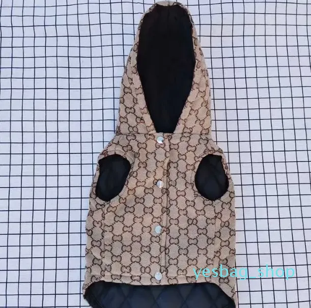 Ropa para perros de diseñador clásico Patrón de letras Ropa para perros