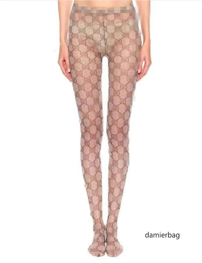 Collants élégants et magnifiques avec lettres imprimées, doux et fins, pour boîte de nuit, bas Slim pour femmes, 8151381