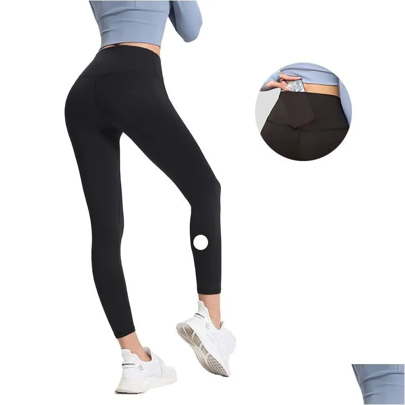 Yoga outfit luu justera leggings kvinnor byxor shorts beskurna kläder dam sport damer träning fitness bär flickor som kör gym smal fit otzob