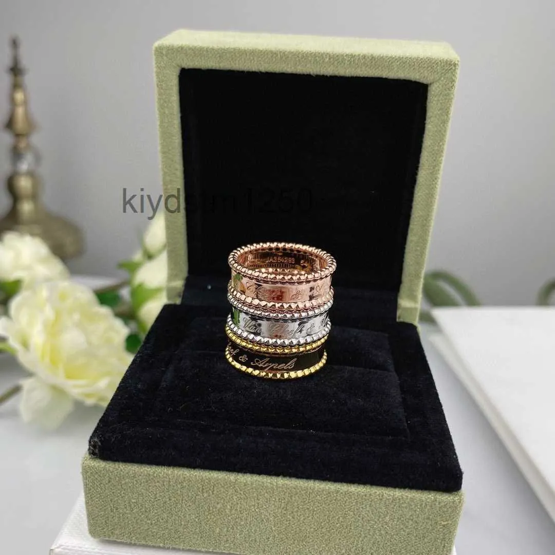 Nya kärleksringar designer ring lyx elegant guld diamant gravering vanclee fashionabla gåvor kalejdoskop perlees män och kvinnor smycken för älskare par l47g