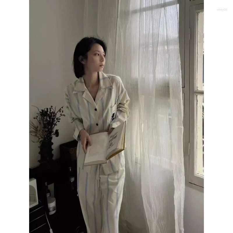 Homens sleepwear mais recentes amantes estilo pijama estrela o mesmo homens mulheres primavera outono doce camisola manga longa fina casa roupas conjunto
