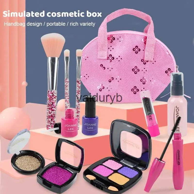 Beleza moda crianças brinquedos simulação cosméticos conjunto fingir maquiagem meninas jogar casa blinger bling cosméticos toyvaiduryb