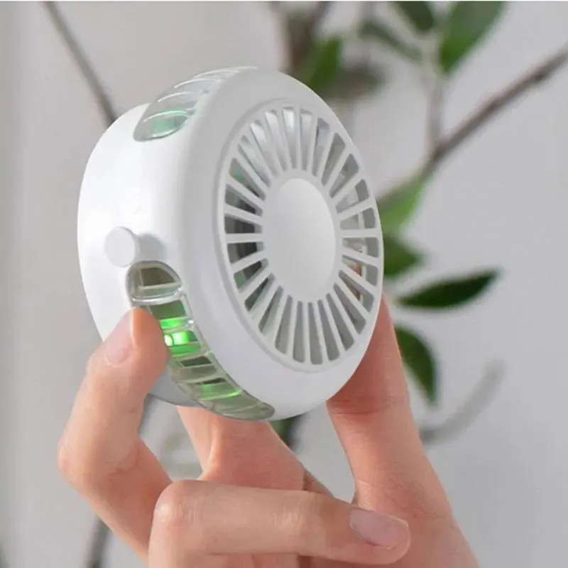 Fans Rotary Gyro Mini Fan Portable Lazy Hanging Neck Fan uppladdningsbar färgglad handhållen USB Small Fan Silent Summer Cooler Gadgets