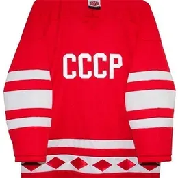 Full embroidery Russian 1980 CCCP Hockey Jersey 100% Embroidery Jersey add any name number