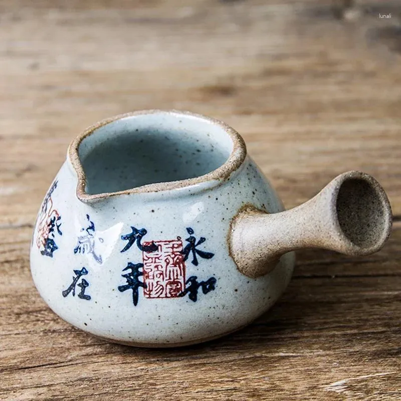 Kopjes Schoteltjes Chinese Oude Kalligrafie Aardewerk Fair Cup Vintage Thee Mokken Zee Theekopje Theewaar Antieke Ceremonie Gebruiksvoorwerp