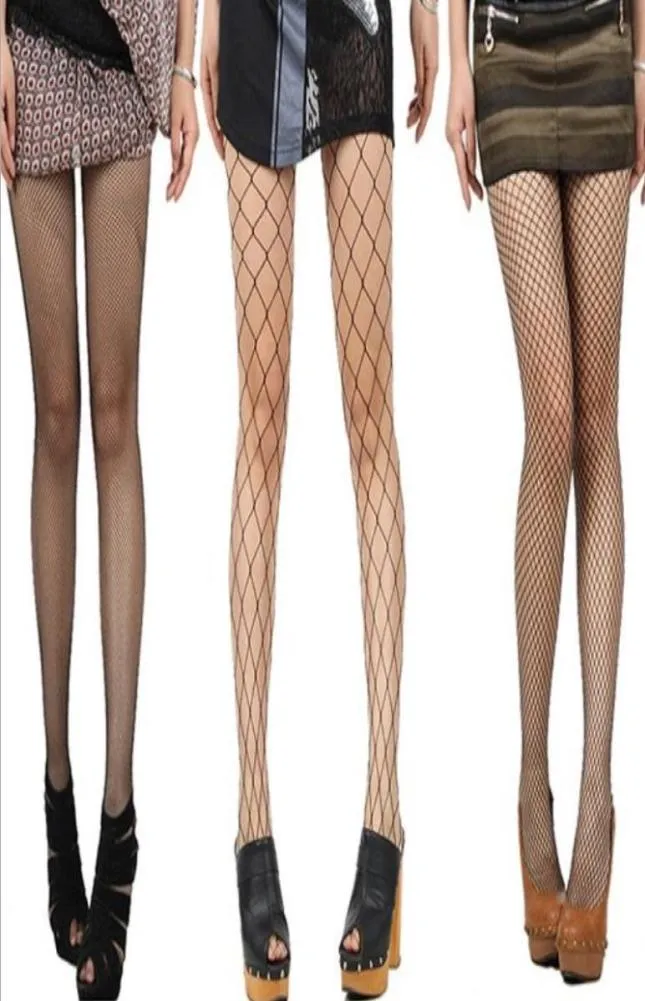 Femmes taille haute collants résille bas Sexy maille cuisse haute collants noir coloré super extensible fabric8841433