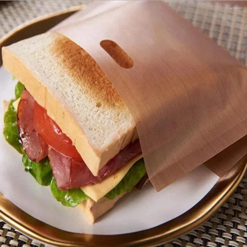 Tek kullanımlık yemek takımı sandviç torbası yeniden kullanılabilir sıcaklığa dayanıklı pişirme fırın ızgara peynir için yapışmaz ekmek