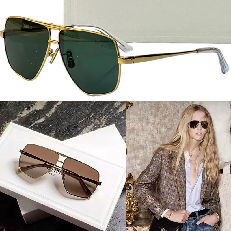 Women Triomphe 03 Okulary przeciwsłoneczne CL40246 MENS Square Pilot Designer METAL MEALE MEALE