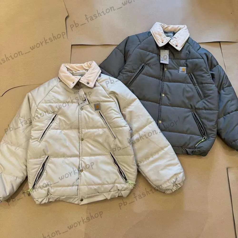 Designer heren Carharts jas en donsjack Vintage Amerikaanse jassen revers slanke geschilderde patch uitloper Carharts puffer jassen 126 232