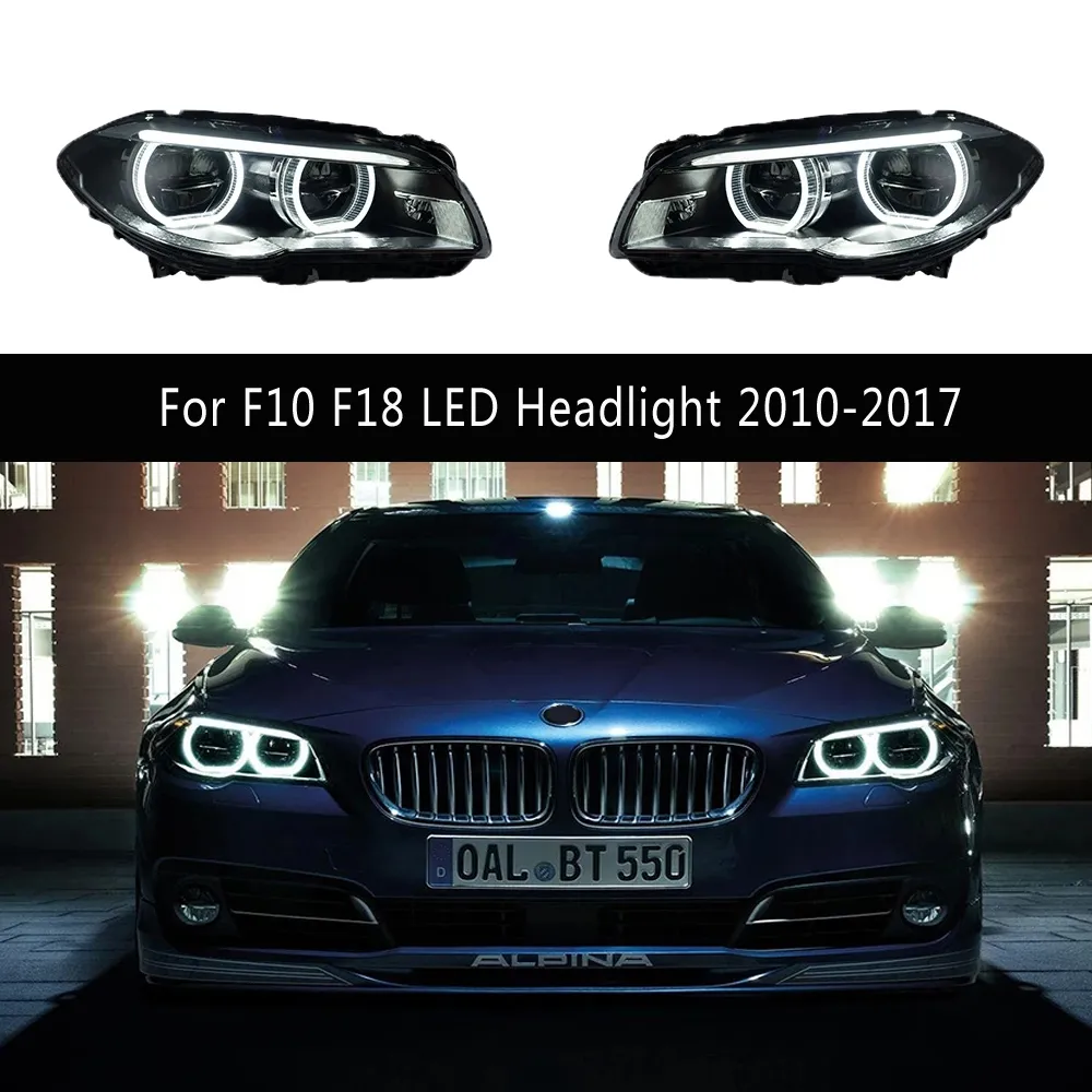 Luz de circulação diurna acessórios do carro streamer indicador de sinal de volta para bmw f10 f18 520i 525i 530i 535i led conjunto do farol 10-17