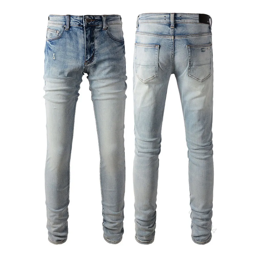 designer jeans voor heren jeans linnen broek hiphop heren jeans verontruste gescheurde biker slim fit hipster letterprint motorfiets voor mannen borduren true brand jeansEBSJ