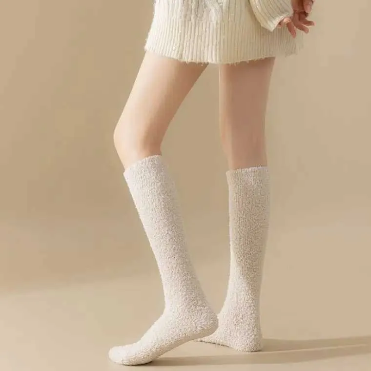 Weather Stocking Stockings Women's Coral Velvet Leg Socks Autumn Winter Floor Socks Cold ...