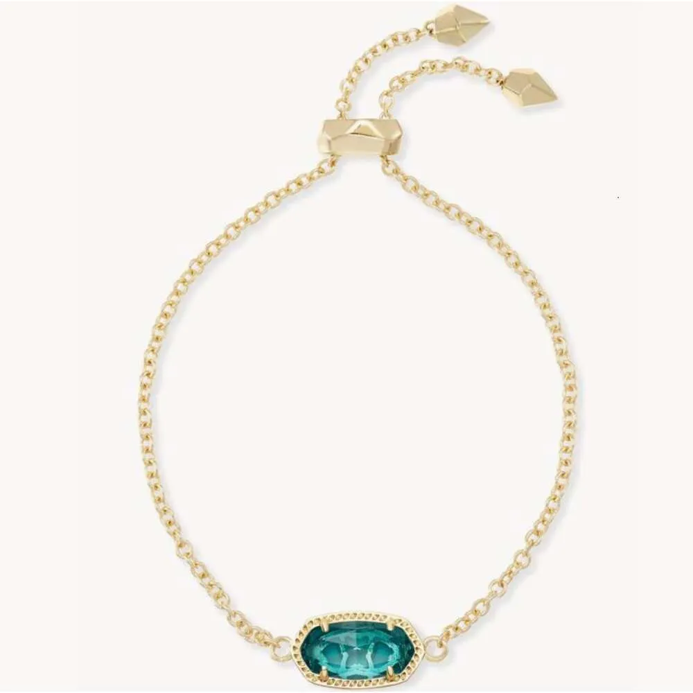 Kendrascott Naszyjnik projektant Kendras Scotts Jewely Stud Kolczyki Elaina Copper Premium London Blue Cut Blue Gread Greometryczne łańcuch nadgarstka Bransoletka