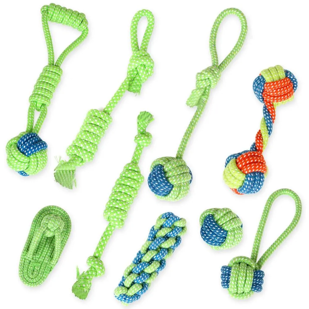 Toys Pet Dog Toys Large Small Dog Teeth Cleaning Dog Bite Rope Combination Set Dog Accessories Toothbrush Chew Toys