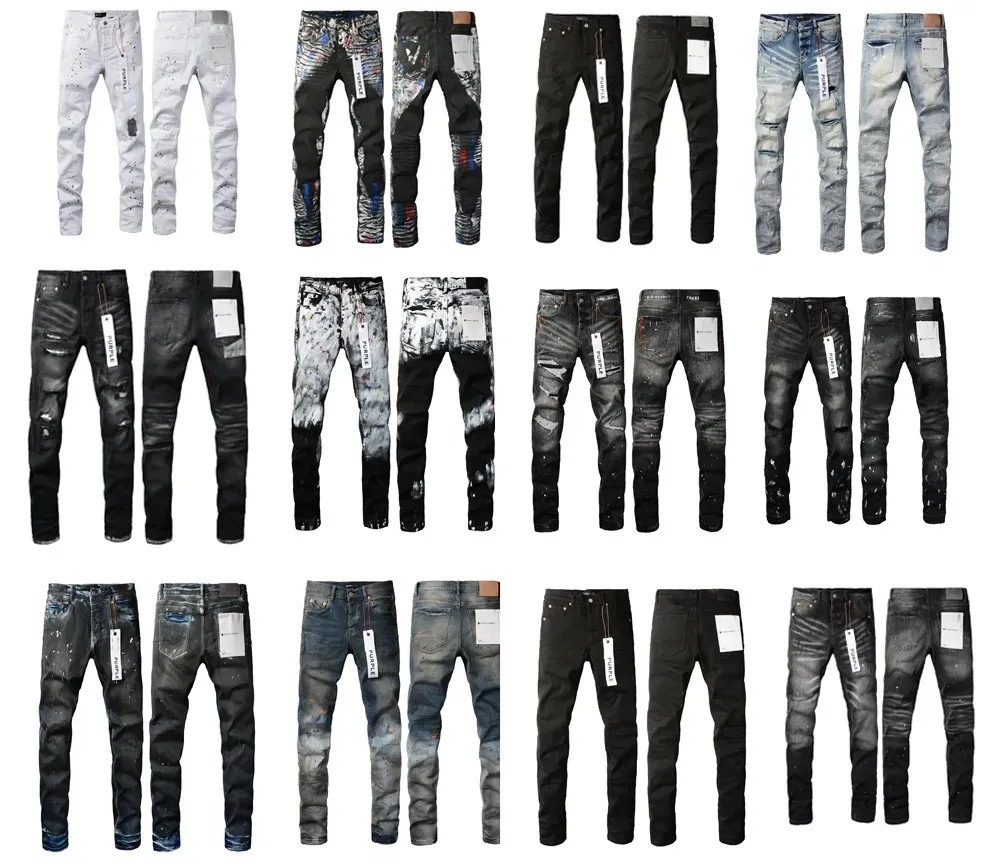 5A Purple Jeans pantalon denim pour hommes Jeans Designer Jean Men Pantalon noir de qualité haute de qualité Streetwear Streetwear Sweatpants décontractés 2024 Joggers Pantalon