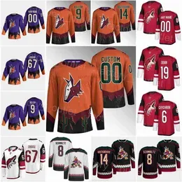 Hot  Hockey Coyotes 9 Clayton Keller Jersey 67 Lawson Crouse 72 Travis Boyd 19 Shane Doan 6 Chychrun 28 Conor Geekie 8 Nick Schmaltz''''Shirthot Cheep