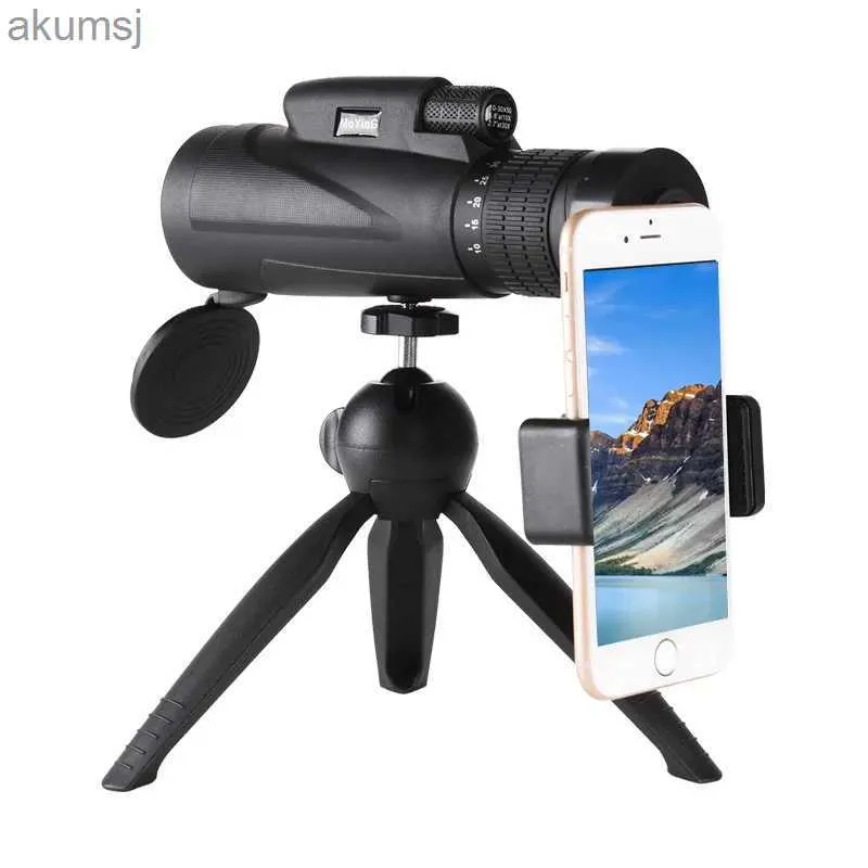 Teleskoplar En yeni güçlü 10-30x50 monoküler açık kamp avı HD FMC teleskoplar ile tripod cep telefonu tutucusu Kuş View YQ240124