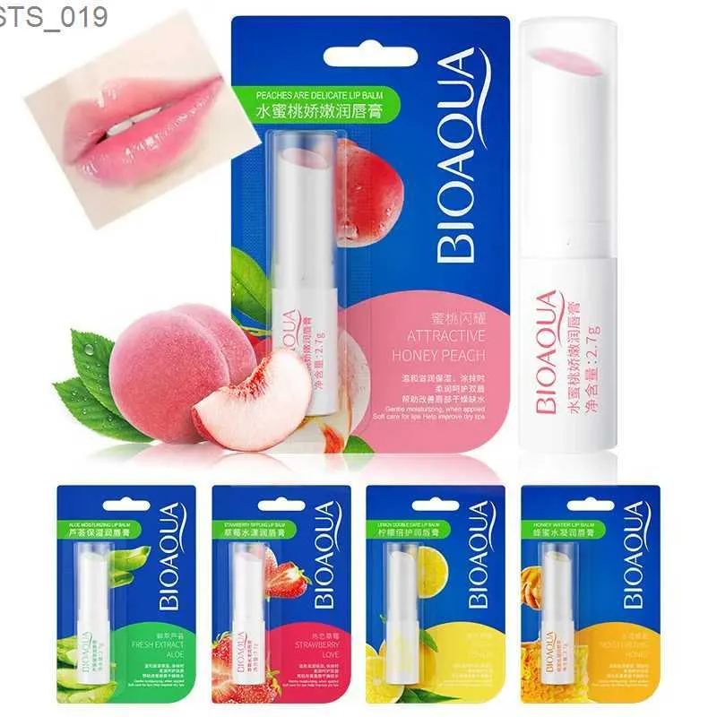 Lip Gloss 1pcs BIOAQUA Natural Fruits Lip Balm Moisturizing Jelly Nourishing Skin Care Lipstick Non-Stick Long-lasting Lips Care Cosmetics