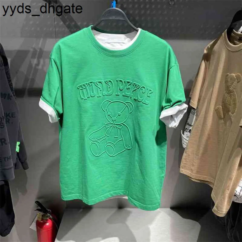 Botteg Venetas Classic T Shirt Designer Brand Green Men's Wear Youth Bear Thri-Dimensional Printing Loose T-Shirt Bird Home High Y2HQ
