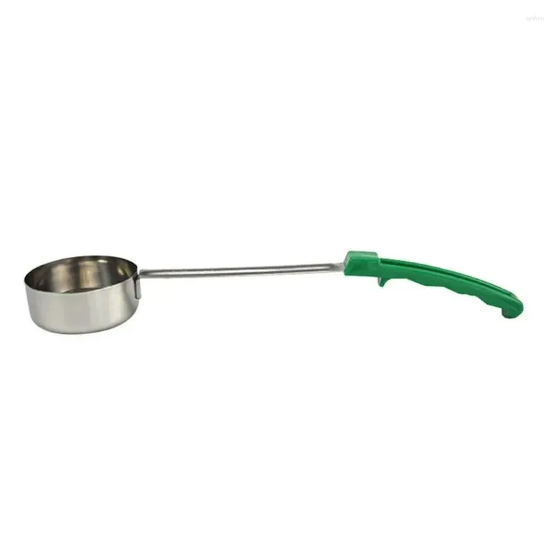 Measuring Tools Pizza Spread Sauce Ladle Rubber Handle Flat Bottom Kitchen Cooking Spoon Stainless Steel Stir Soup -4 Oz Drop Delivery Ot65O