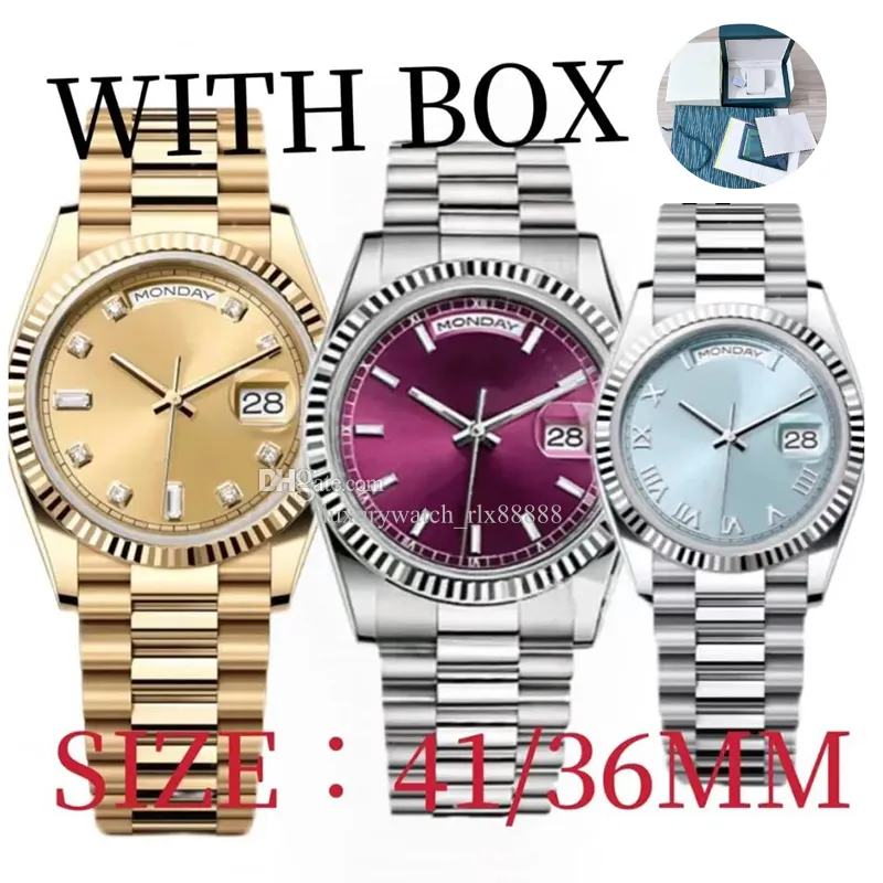 Automatyczne maszyny luksusowe męskie zegarek 36/41mm904L ze stali nierdzewnej świetliste szafir Waterproof Watch Watch Neutral Style klasyczne zegarki JihawCatchTrade77 AAA Watchc