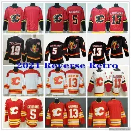 2021 Reverse Retro Calgary Flames Heritage Classic Jerseys 5 Mark Giordano 13 Johnny Gaudreau Sean Monahan 19 Matthew Tkachuk Hockey Jerseys