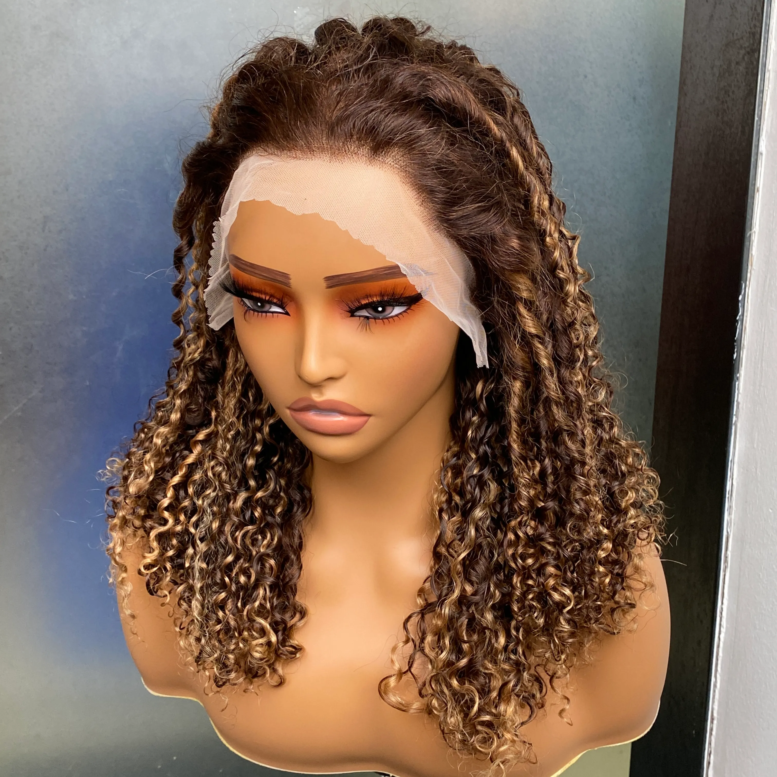 Premium 14 Inch P4/27 Fumi Curly 13x4 Lace Wig - Shop Now 