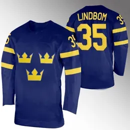 Team Sweden Hockey Jersey Michelle Lowenhielm Linnea Andersson Henrik Tommernes Jessica Adolfsson Josefin Bouveng Linnea Johansson Sofie Lundin Agnes Aker