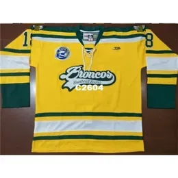 High quality Broncos Humboldt Broncos Humboldtstrong #18 Real Men Real Full Embroidery Hockey Jersey or Custom Any Name or Number Jersey