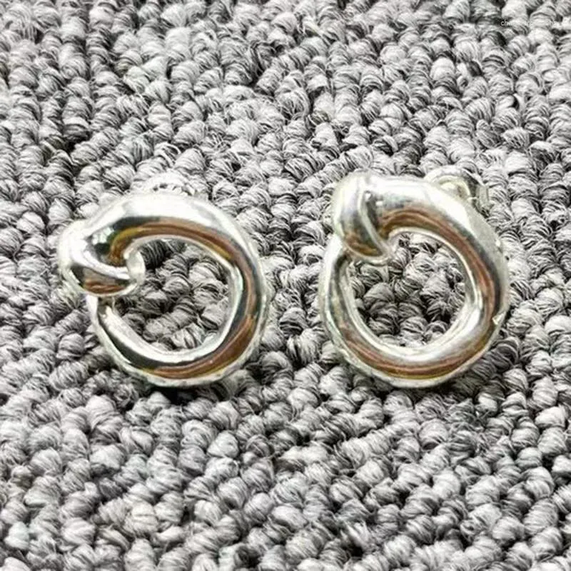 Boucles d'oreilles UNOde50 en argent 2024, galvanoplastie, mode exquise, petits bijoux simples, cadeaux, 925