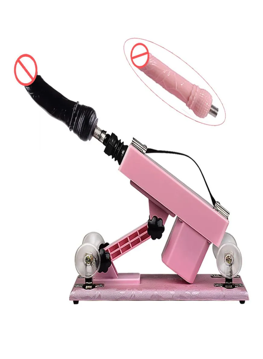 Автоматическая секс-игрушка-пулемет для женщин, 6 см, выдвижная машина для женской мастурбации, секс-трах с черным дилдо8615090