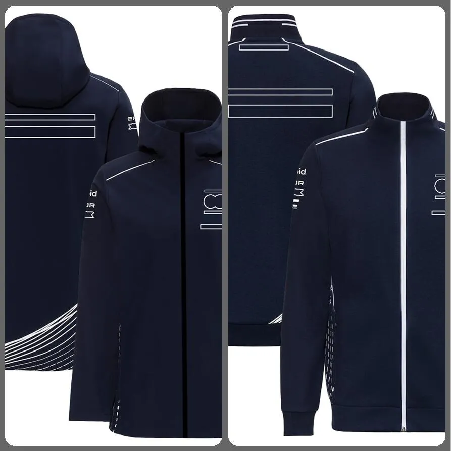 La nuova tuta da corsa F1 2023 della giacca della squadra di Formula Uno trench da uomo può essere personalizzata.