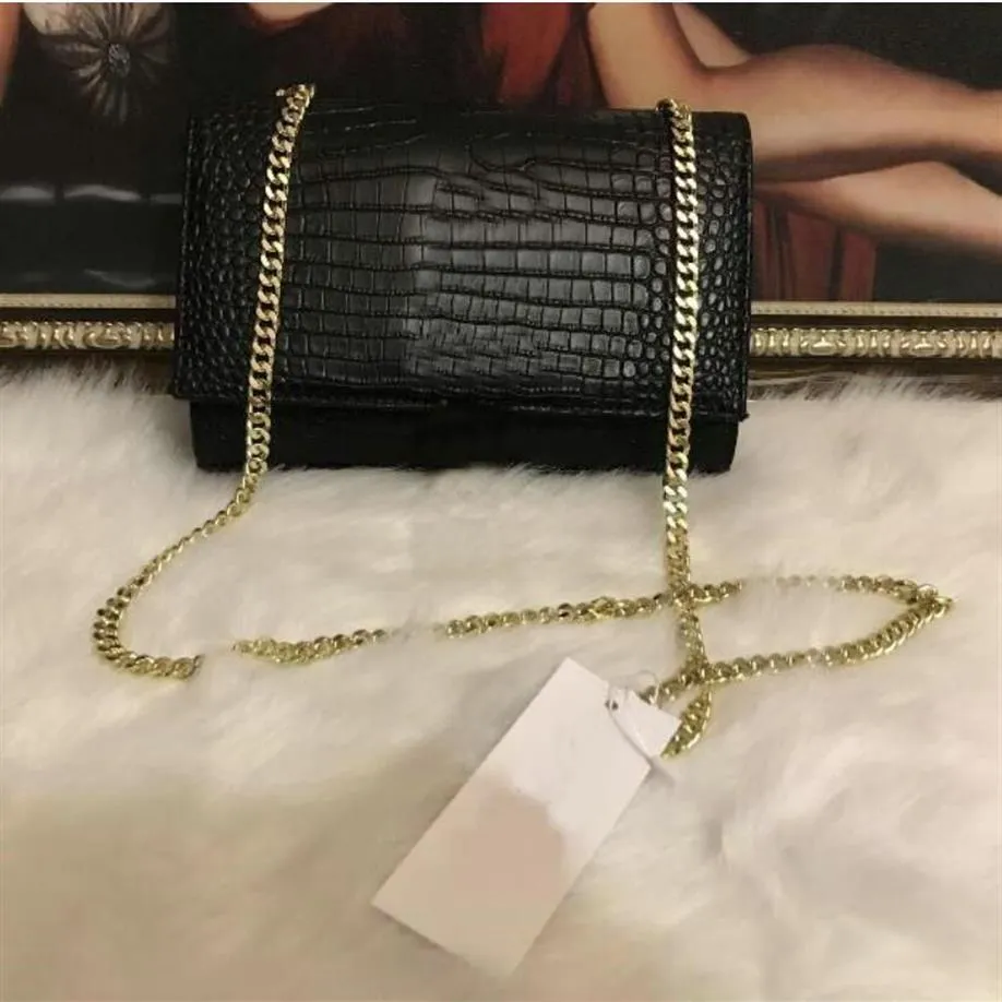 Bag w torbie crossbody torebki torebki złoty łańcuch na ramiona torby dobrej jakości PU skórzane klasyczne styl damski Tote Womenbag 168k